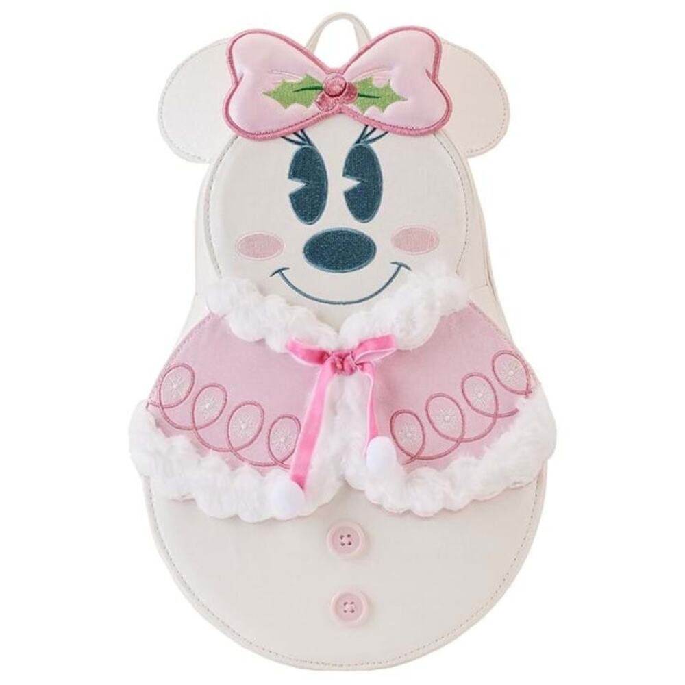Loungefly Disney Minnie Mouse Pastel Figural Snowman Mini Backpack